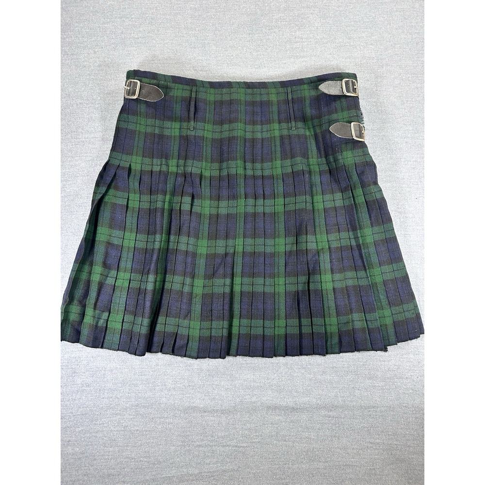 Scottish Design Tartans Men's Kilt Size 44 Black Watch Plaid Pleated Buckle